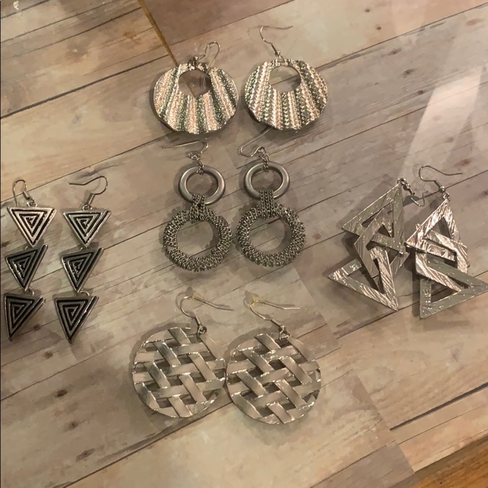 Silver earrings